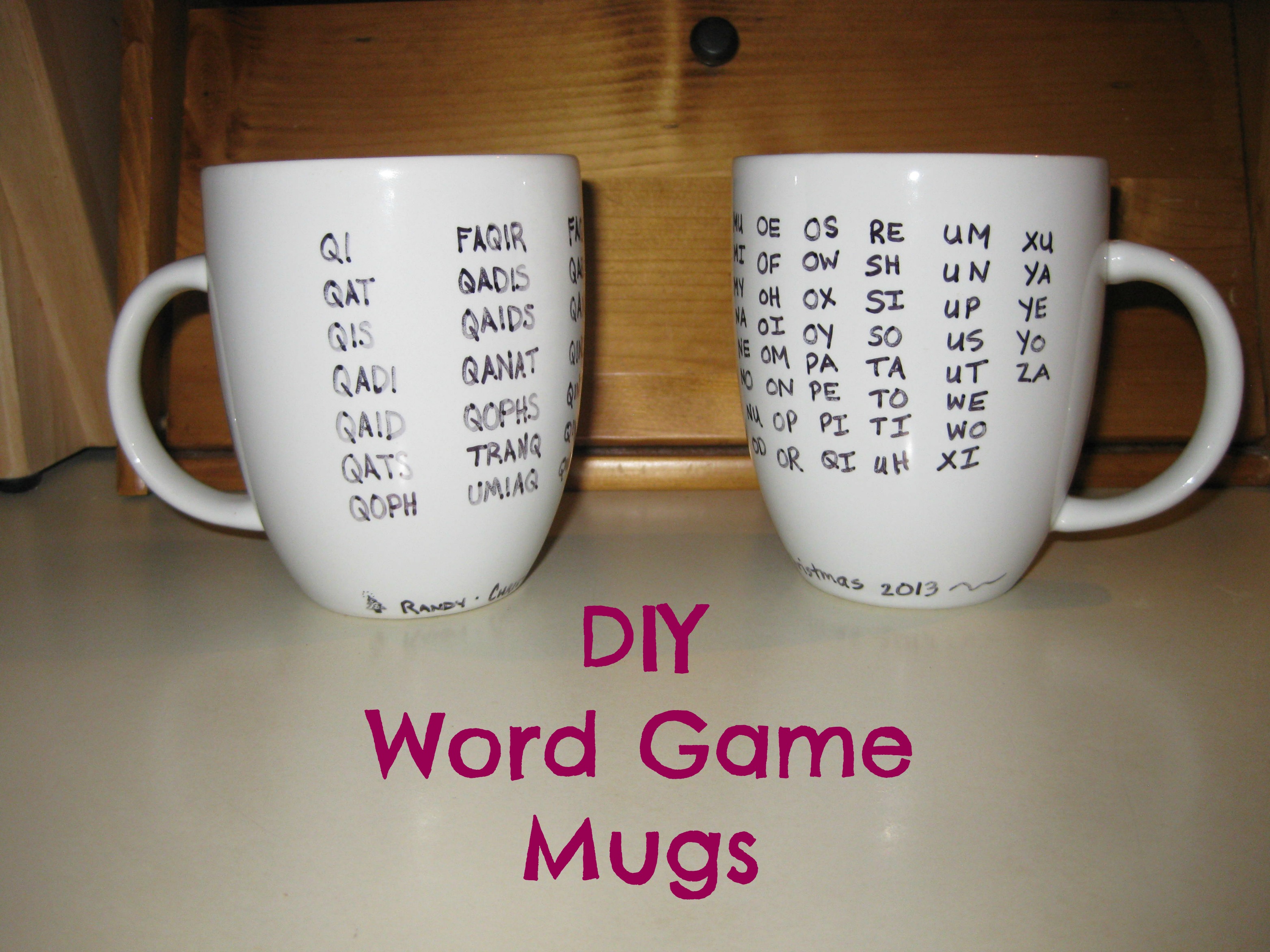 DIY Word Game Mugs